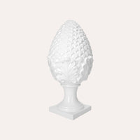 Pigna Decorativa in Ceramica Bianca – Made in Italy Artigianale h. 50 cm