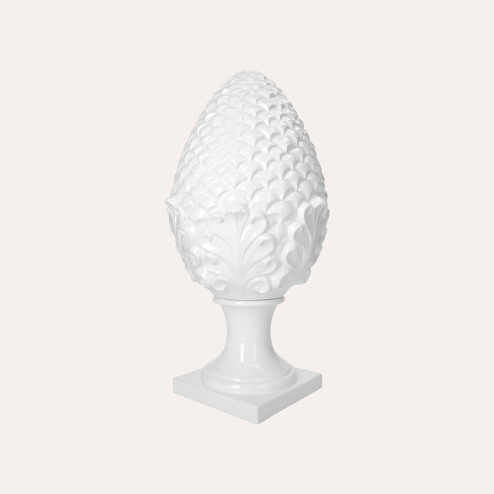 Pigna Decorativa in Ceramica Bianca – Made in Italy Artigianale h. 50 cm