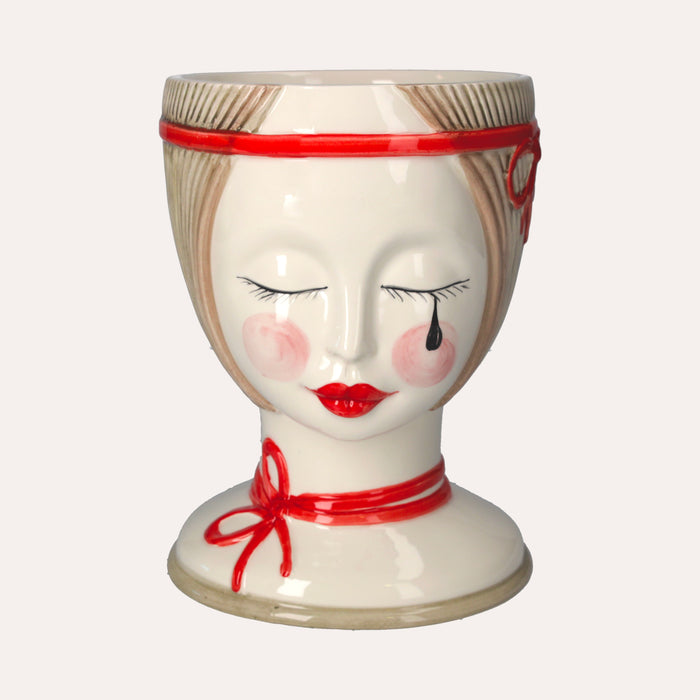 Vaso Testa Naif in Ceramica