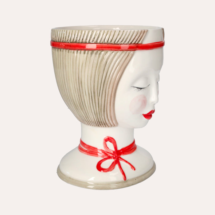 Vaso Testa Naif in Ceramica