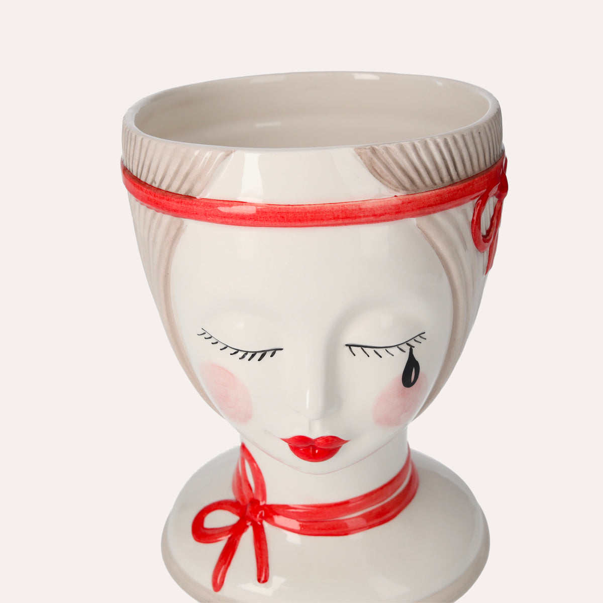 Vaso Testa Naif in Ceramica