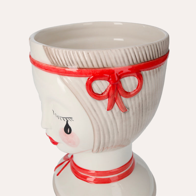 Vaso Testa Naif in Ceramica