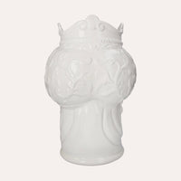 Vaso Testa di Moro Donna in Ceramica Bianco Lucido