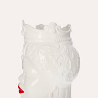 Vaso Testa di Moro Donna in Ceramica Bianco Lucido