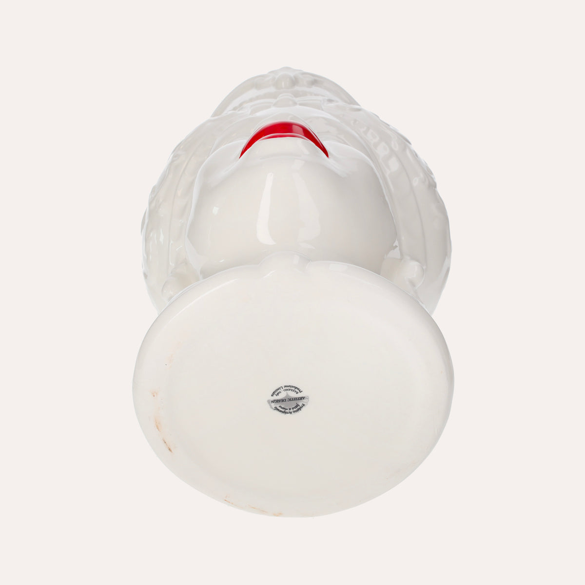 Vaso Testa di Moro Donna in Ceramica Bianco Lucido