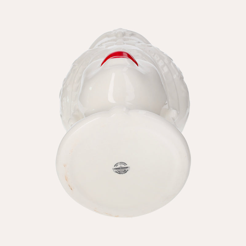 Vaso Testa di Moro Donna in Ceramica Bianco Lucido