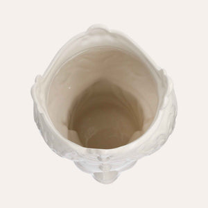 Vaso Testa di Moro Donna in Ceramica Bianco Lucido