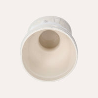Vaso Decorativo Naif in Ceramica Bianco Lucido Dipinto a Mano