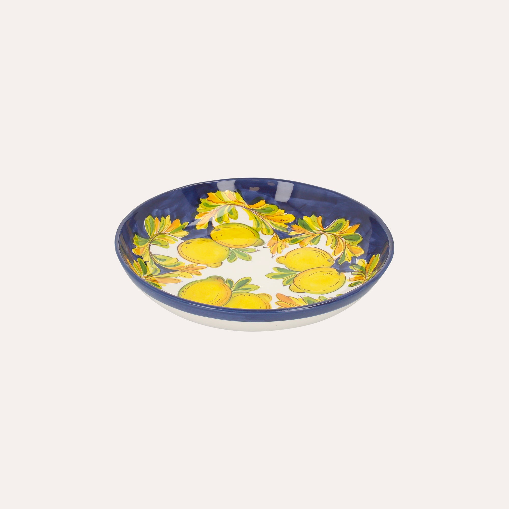 Kleine Salatschüssel aus Keramik mit Zitronenmotiv