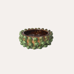 Bol Pigna en terre cuite verte H.10x23 cm