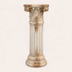 Capitel de resina blanco antiguo H.85 cm