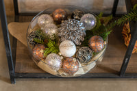 Set di 4 Palline di Natale in Vetro Nero Elegante