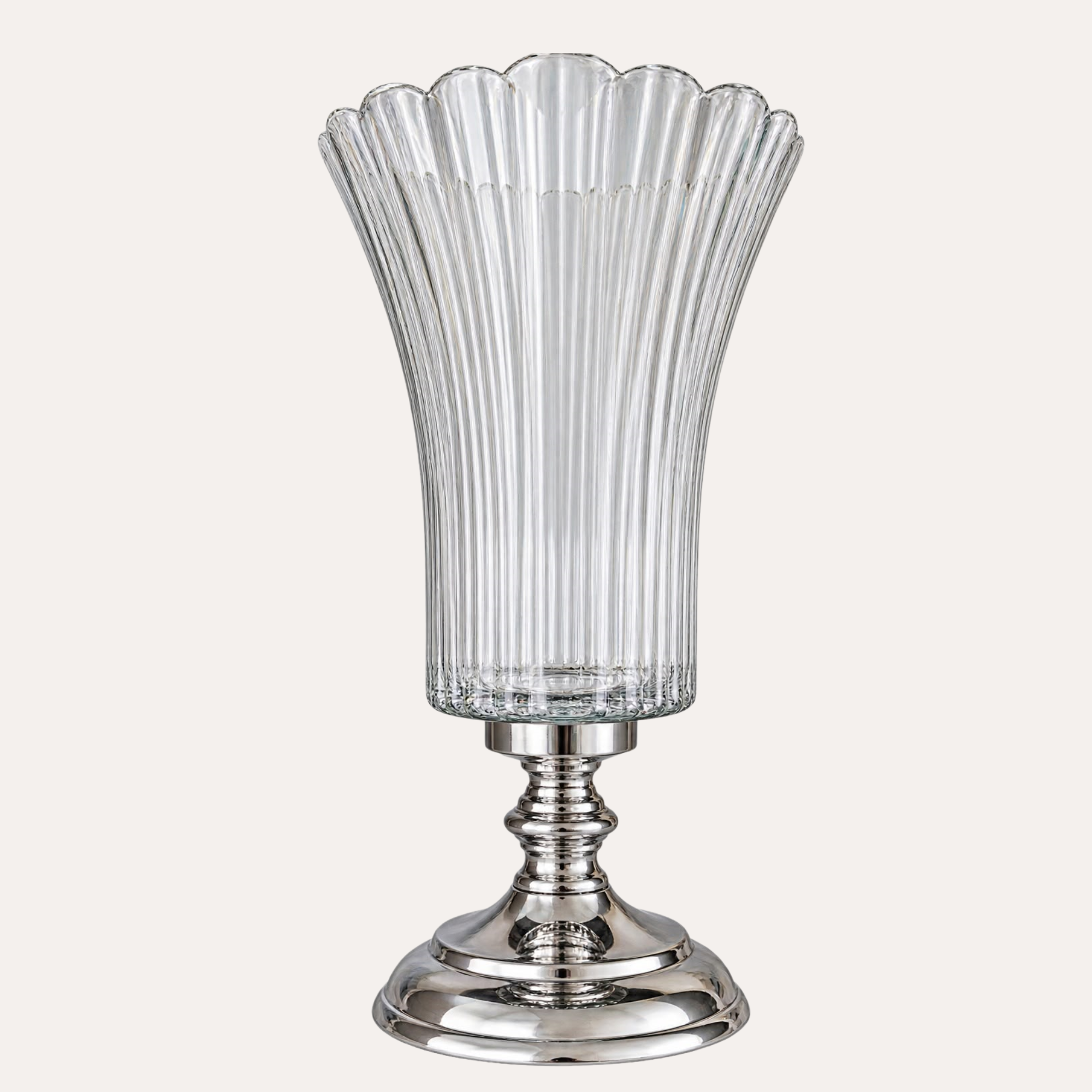 Coppa Portacandela in Cristallo H.40x25 cm