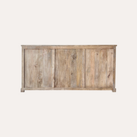 Credenza in Legno Naturale Intarsiato 193x40x97H
