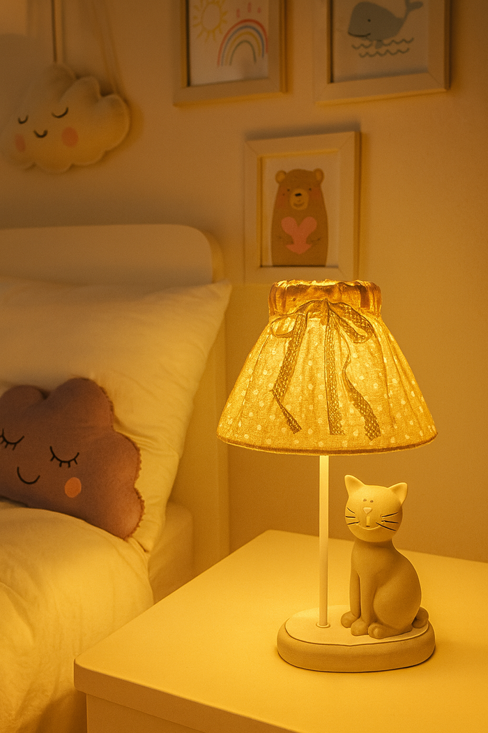 Lampada da Tavolo con Gattino – Ideale per Cameretta