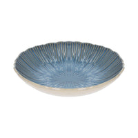 Insalatiera in Ceramica Turchese con Decoro Corallo