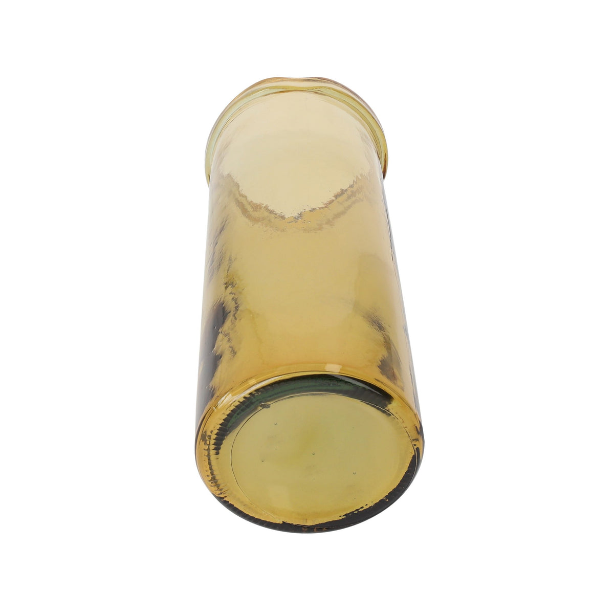Vaso in Vetro Riciclato Giallo Trasparente, Eco-Sostenibile