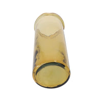 Vaso in Vetro Riciclato Giallo Trasparente, Eco-Sostenibile