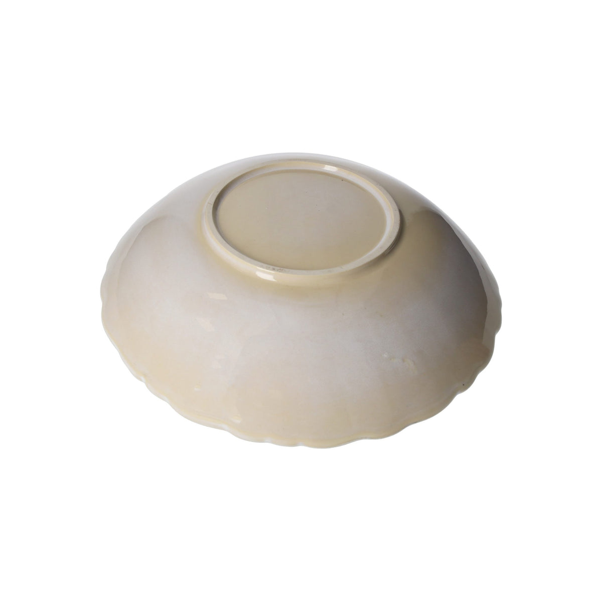 Insalatiera in Ceramica Turchese con Decoro Corallo