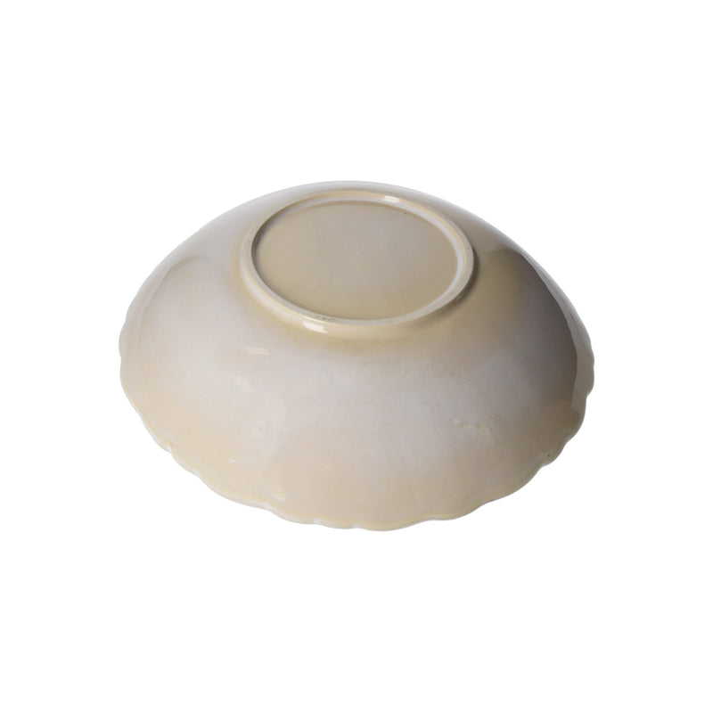 Insalatiera in Ceramica Turchese con Decoro Corallo
