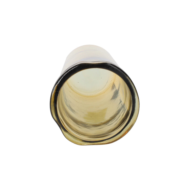Vaso in Vetro Riciclato Giallo Trasparente, Eco-Sostenibile