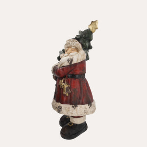 Babbo Natale con Alberello in Resina H.83x45x35 cm - KeyHome Store