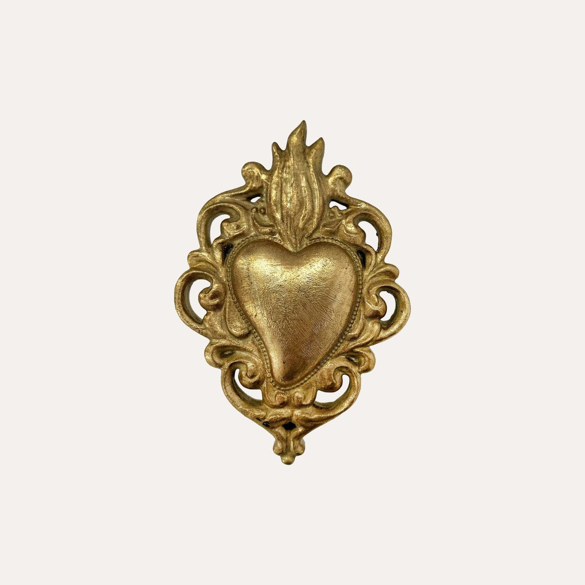 Cuore Sacro in Resina Oro H.14x10x3cm