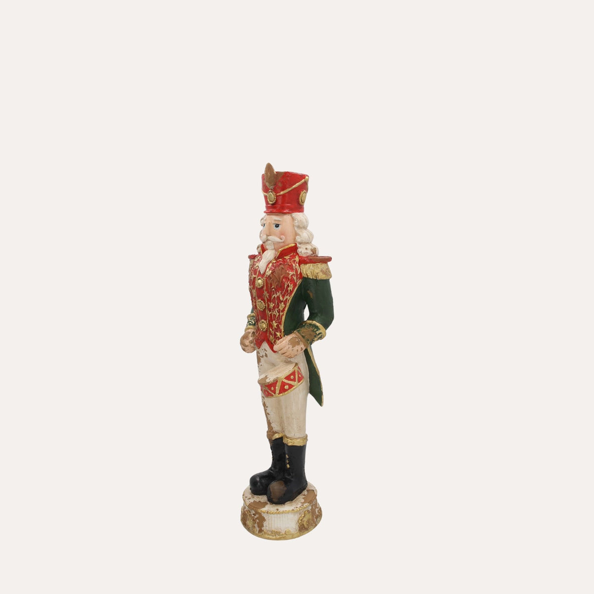 Pandeiro de Natal em Resina Vermelha H.60x15 cm - KeyHome Store