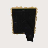 Porta Foto Grande Cornice Decorativa in Resina Finitura Oro Lucente (27,5x32 cm), Cornice per Fotografie