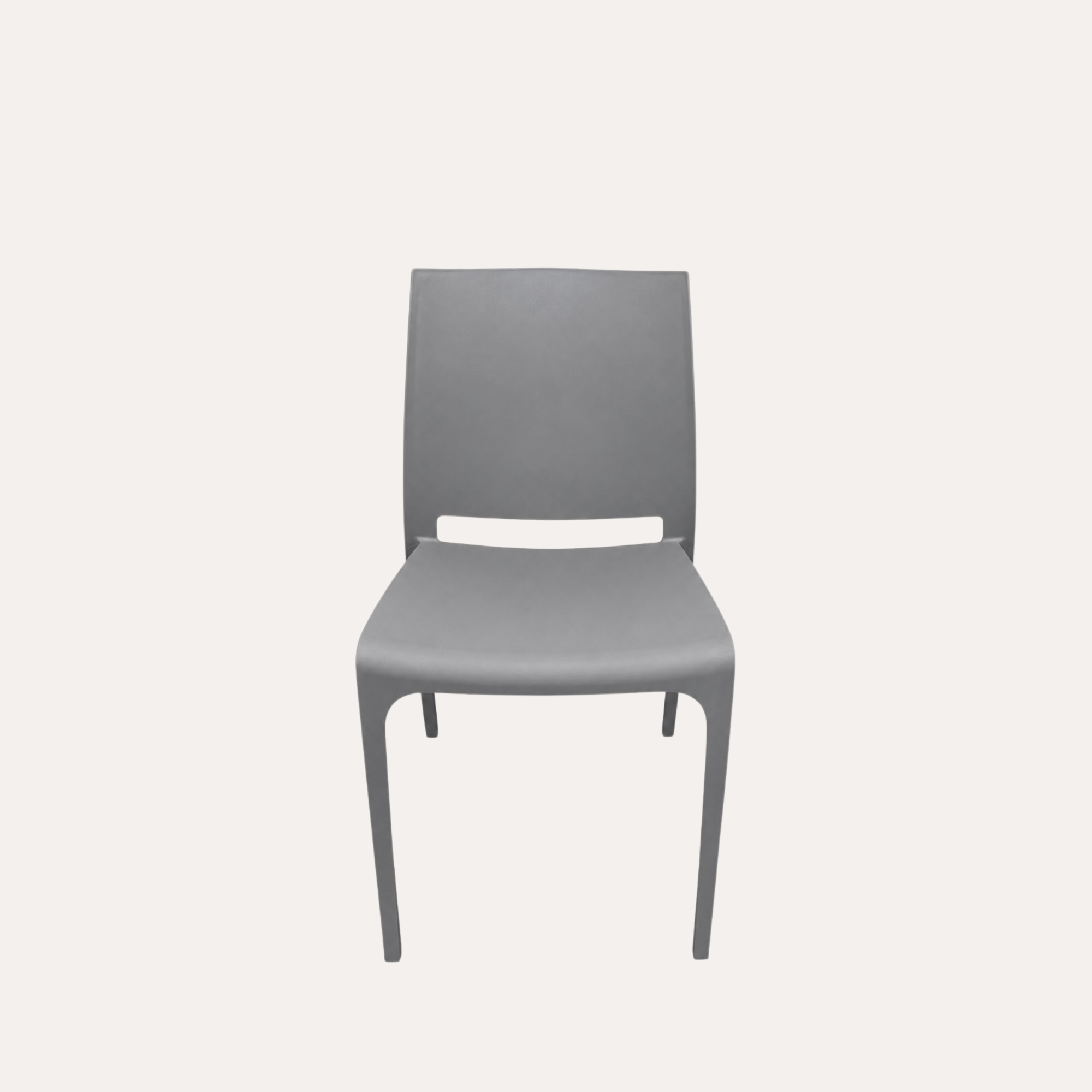 Sedia Basic in Polipropilene Grigio Opaco 42x42x80 cm