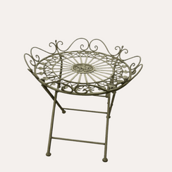 Tavolino da Caffè in Ferro Verde – Design Elegante e Versatile diametro cm 60