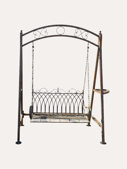Green Iron Garden Swing 140x92x170 cm