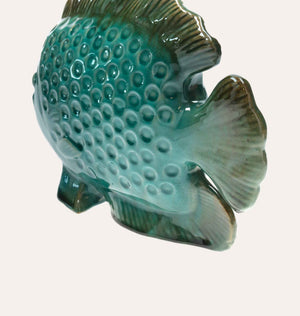 Pesce Decorativo in Ceramica Verde Acquamarina