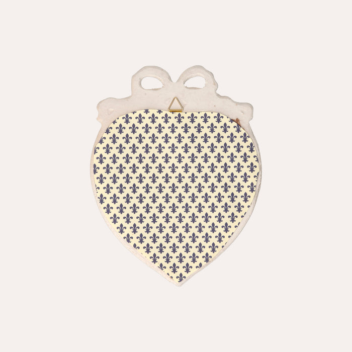 Cornice Cuore con Specchio Bianca in Pasta di Legno