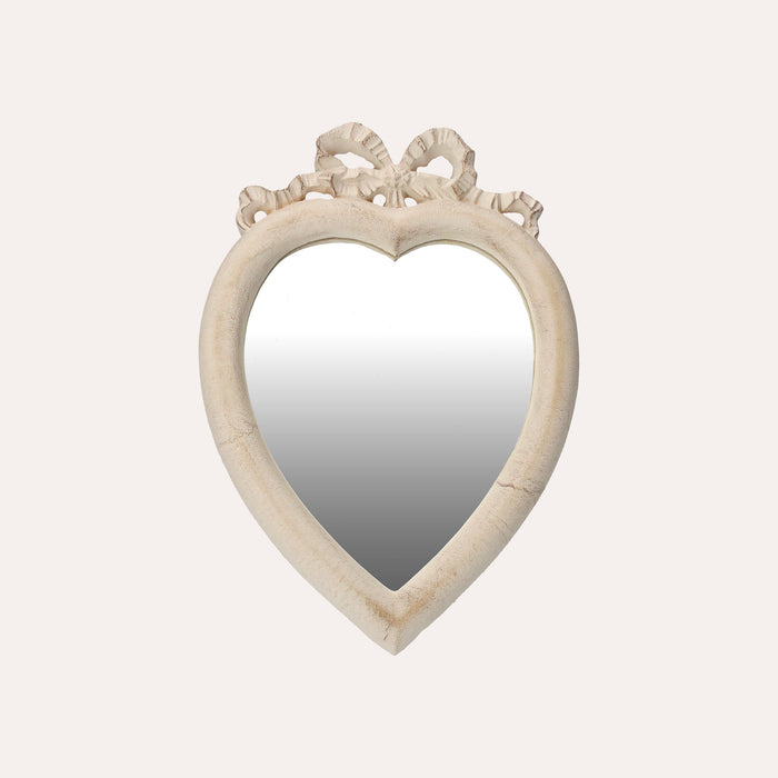 Cornice Cuore con Specchio Bianca