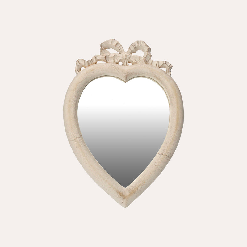 Cornice Cuore con Specchio Bianca