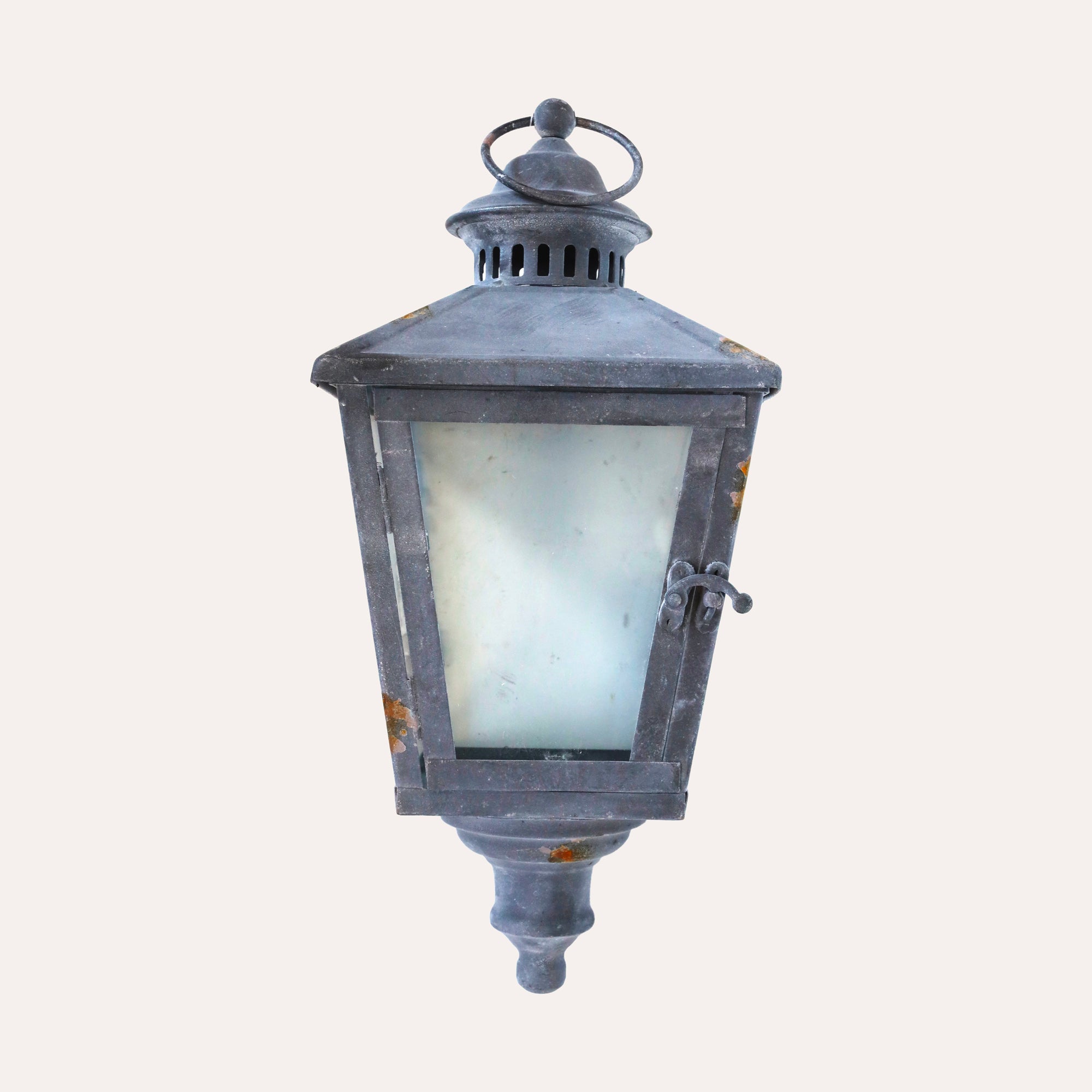 Lanterna In Ferro Grigio Da Appendere, Decorazione Per Giardini E Verande