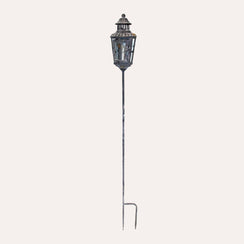 Gray Iron Post with Lantern