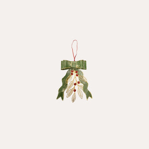 Laço de Natal em Lata Verde Alt.28x26 cm - KeyHome Store