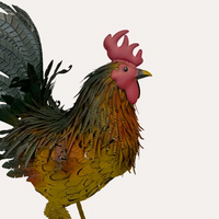 Gallo Gigante Decorativo in Ferro Colorato. Altezza cm 95