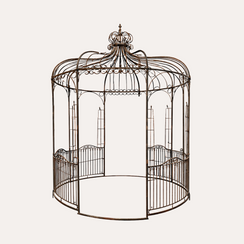 Gazebo Decorativo in Ferro Verde Inglese Ø250 cm – Struttura da esterno H 360 cm