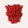 Vaso in Ceramica Rossa con Decori Peperoncini