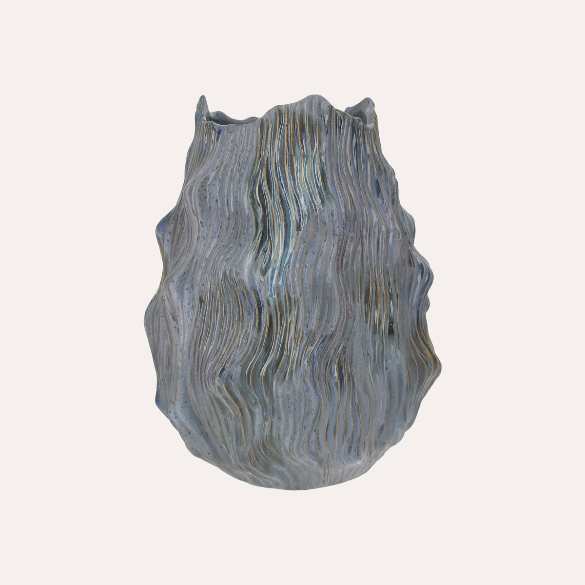 Vaso in Ceramica Turchese Decorativo - Made in Italy