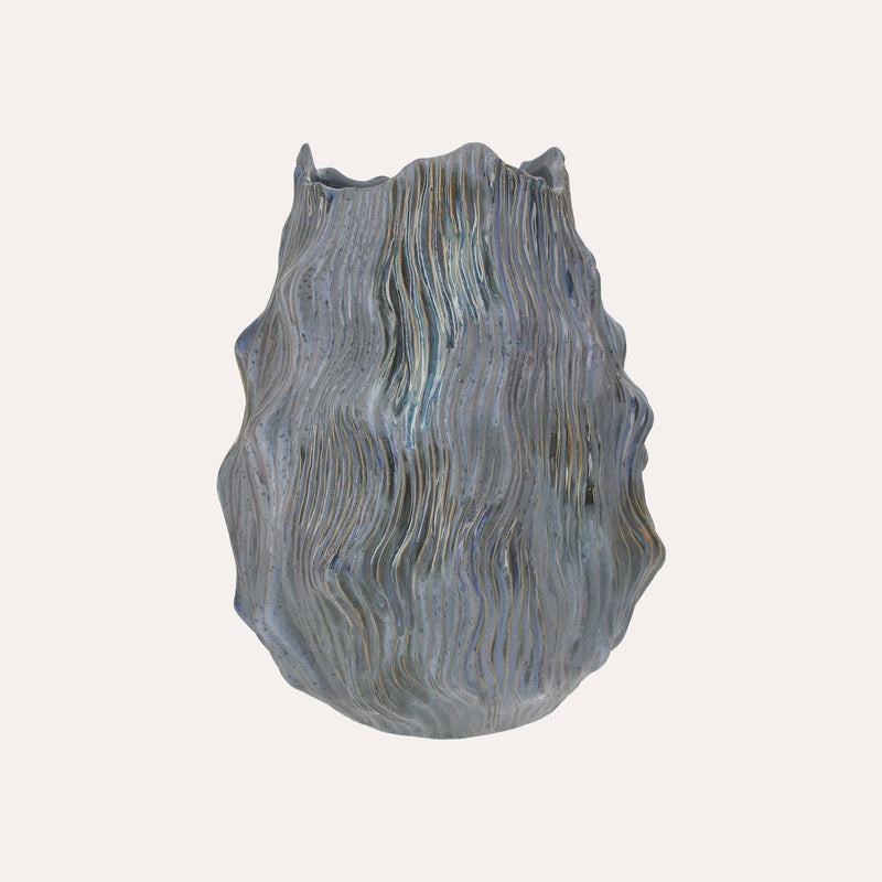 Vaso in Ceramica Turchese Decorativo - Made in Italy