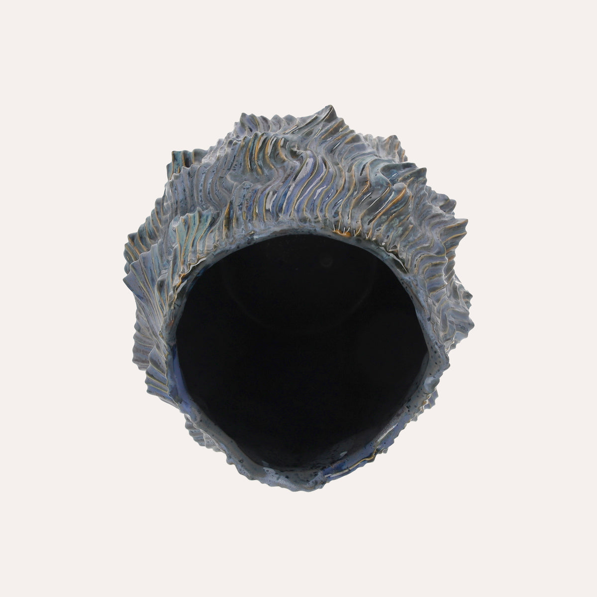 Vaso in Ceramica Turchese Decorativo - Made in Italy