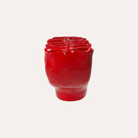 Vaso in Ceramica Rossa con Coralli