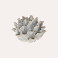 Portacandele in Ceramica con Decori a Foglie