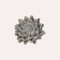 Portacandele in Ceramica con Decori a Foglie