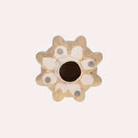 Portacandele Decorativo in Ceramica Color Beige