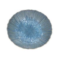 Insalatiera in Ceramica Turchese con Decoro Corallo